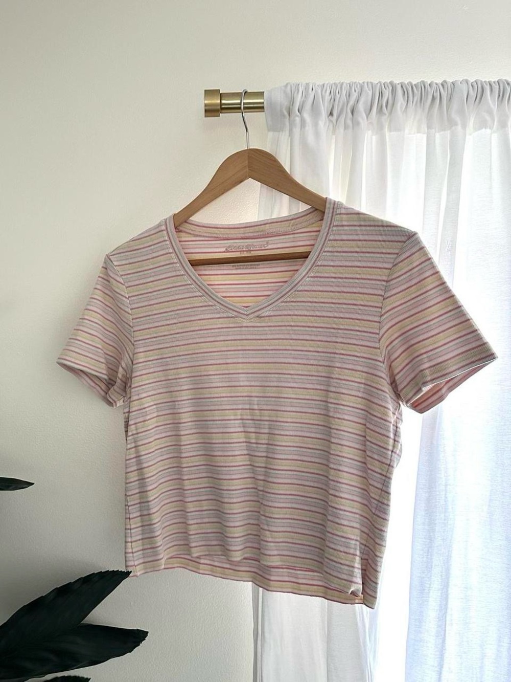 Vintage Eddie Bauer Striped V Neck, Women’s L